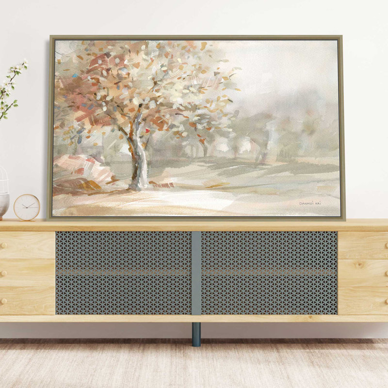 Golden Day - Peinture, L 63,5 po x H 39,5 po, Encadrement brun
