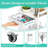 Rolling Cart with Drawer & Lockable Wheels, Plastic Shelf Storage Organizer Cart-111805339-129000603
