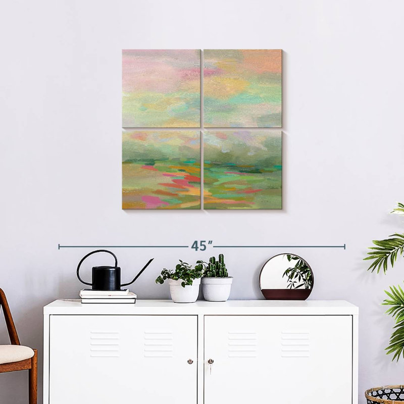 Pastel Fields, 26" H x 26" W