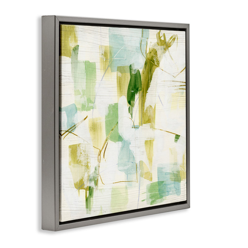 «Chaotic Abstract Expression Floater», art mural sur toile par June Erica Vess, Cadre flottant gris lustré