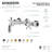 Kingston Brass Hamilton Two-Handle 3-Hole Wall Mount Bathroom Faucet-91114680
