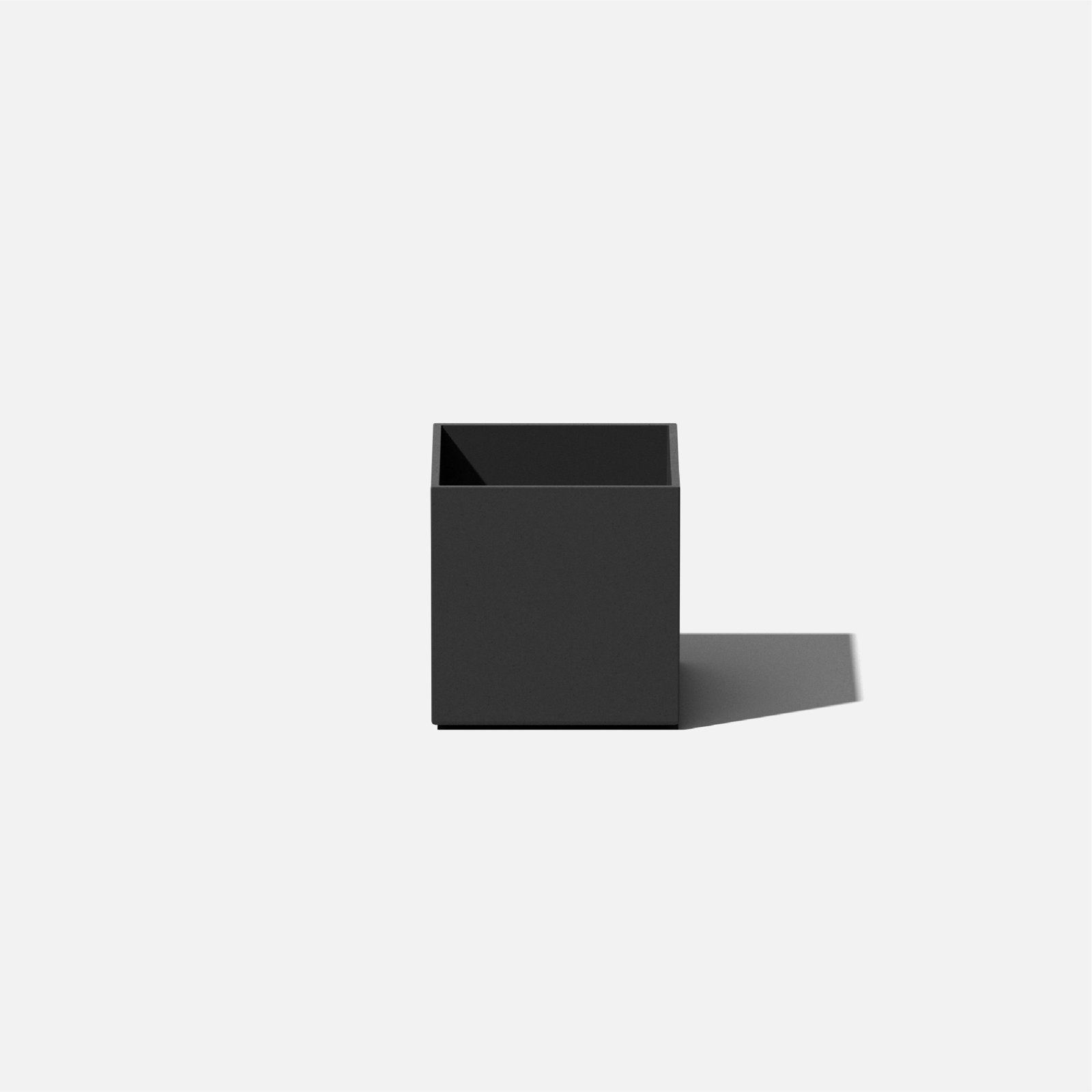 Geo Series Cube Planter, Black, 1