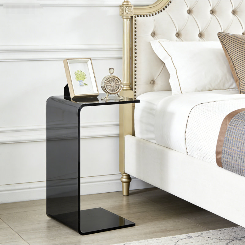 Table basse moderne en acrylique simple, gris