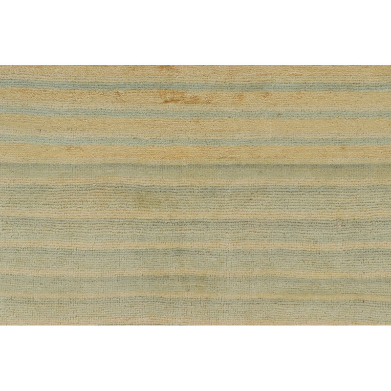Rug & Kilim’S Modern Art Deco-Inspired Rug In Gold And Blue Geometric Patterns