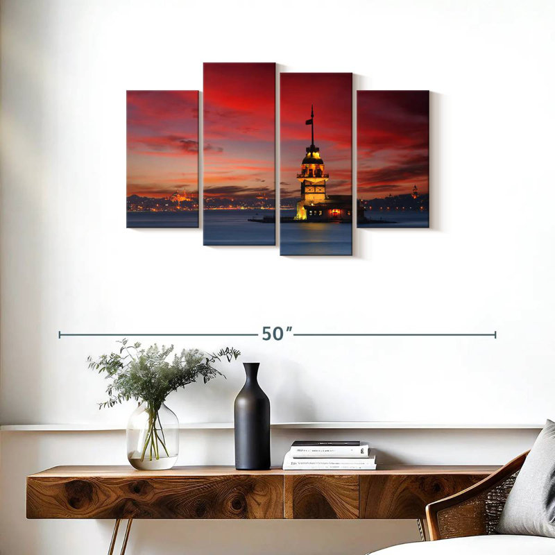 Keesha Maiden's Tower At Night, 22" H x 36" W