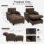 Fauteuil lounge moderne de style Mid-Century de 147 cm avec repose-pieds, fauteuil de lecture inclinable à 160°-104472258