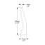 Moulure en polystyrène à impact élevé blanc apprêté P 1/2 po x l 2-3 / 8 po x L 78-3 / 4 po