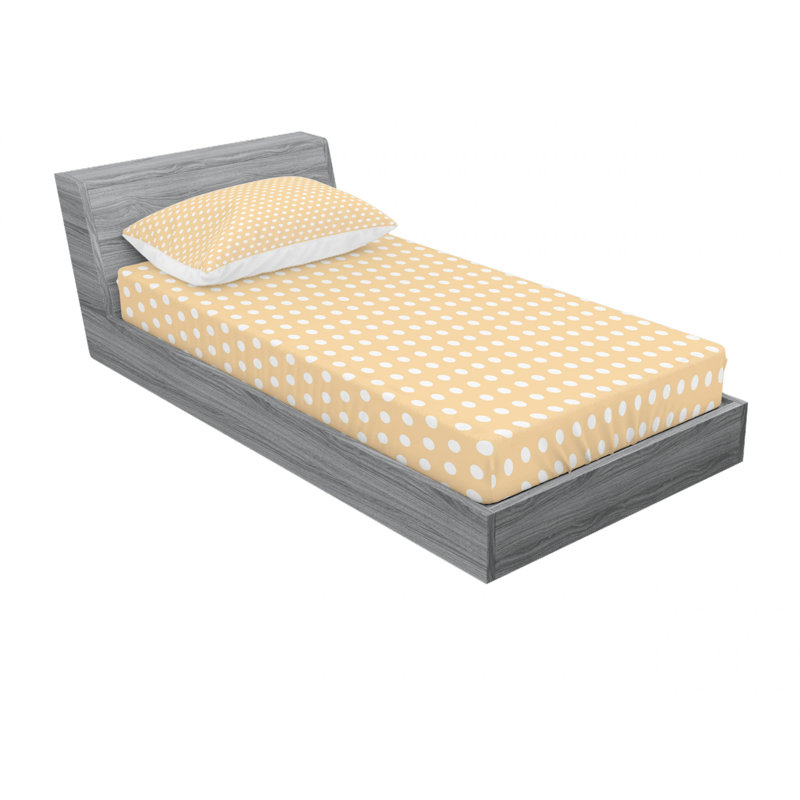 Ensemble de draps Little Symmetric Summer Gingham, Ensemble de draps pour lit simple TG avec drap-hou, Shabby Retro Geometric