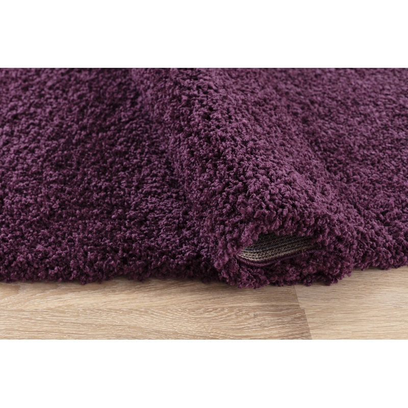 Esterly Solid Colour Shag Area Rug, Rectangle 60 x 110cm