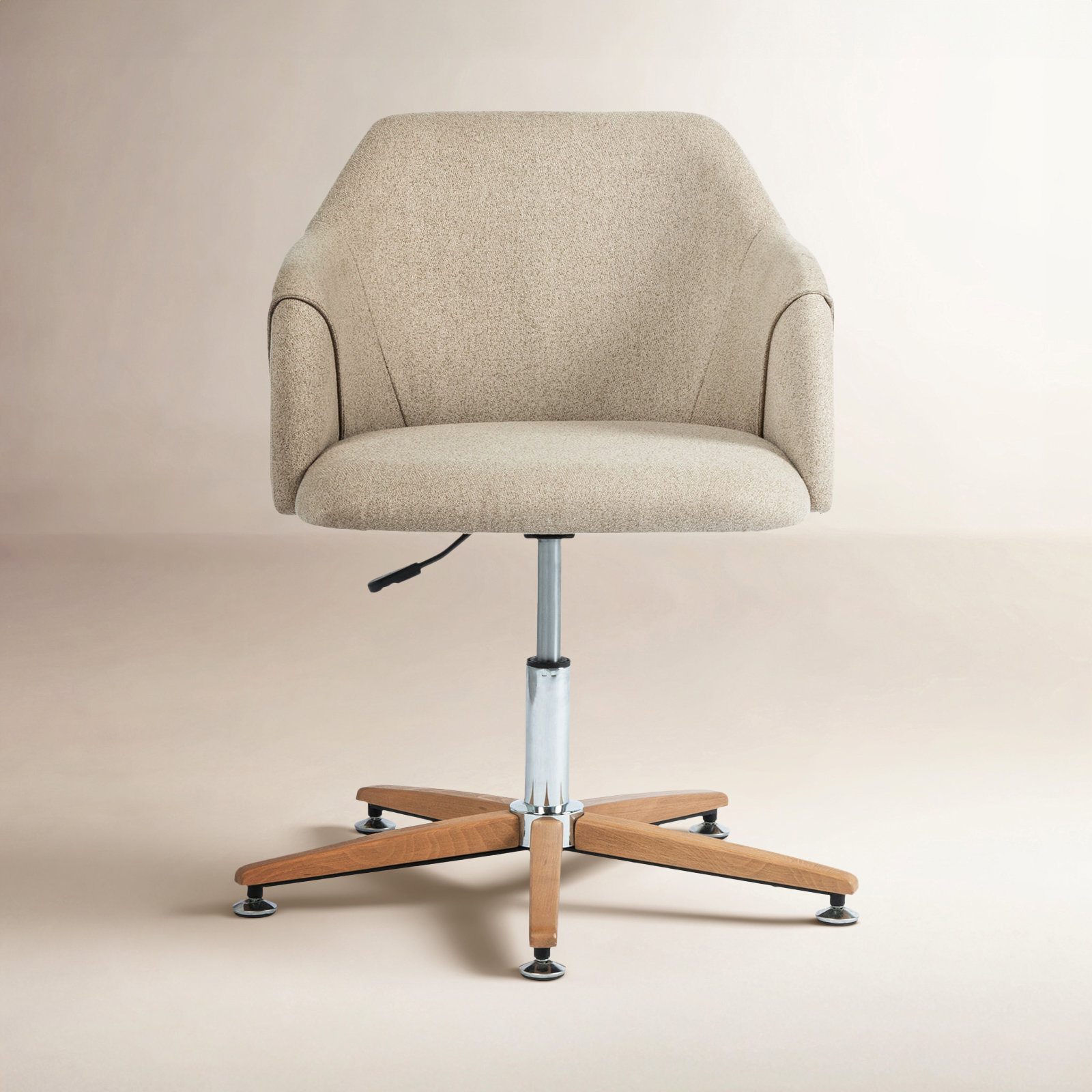 Padraic Swivel Office Chair, Oatmeal