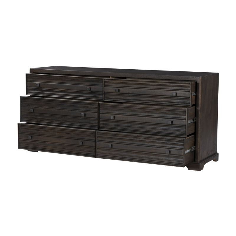 Commode 6 tiroirs Carmenita, Brun