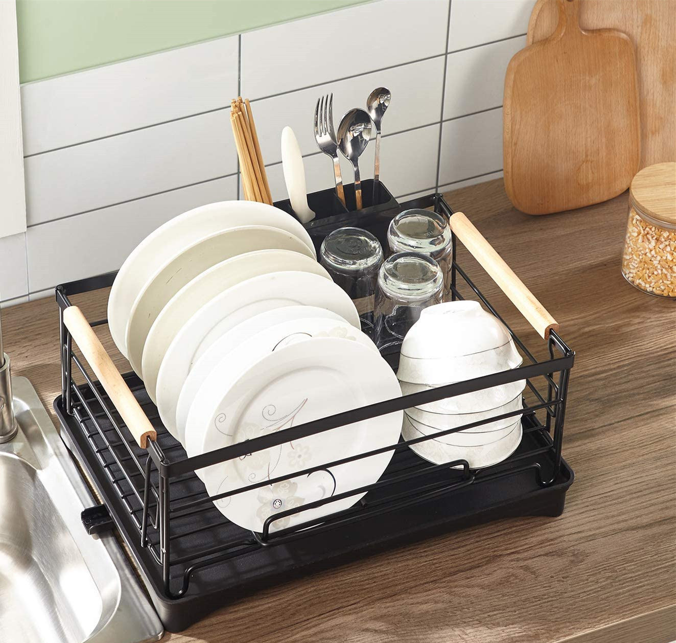 ASTER-FORM CORP Plastic Wood Dish Rack