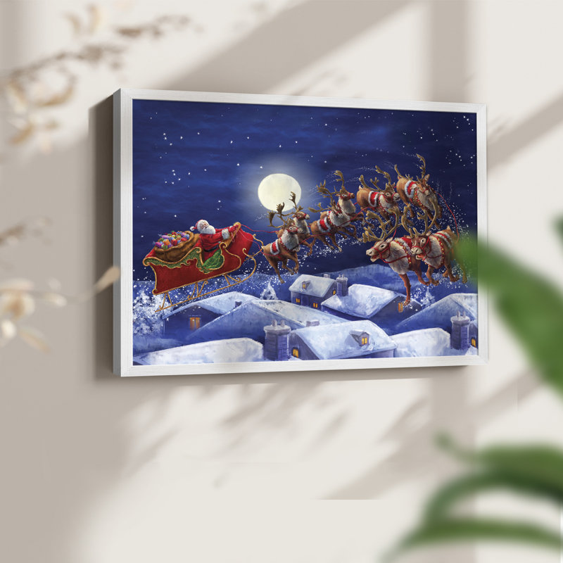 Rooftop Ride -Framed Print - Restickable, 11" H x 14" W, White