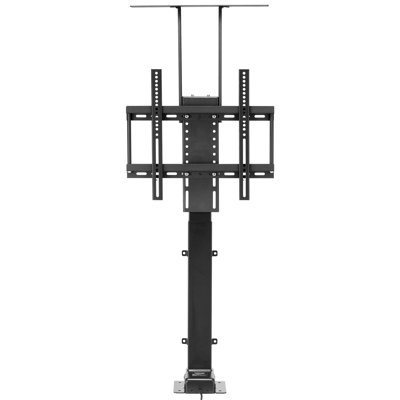Meuble télé motorisé, support de support de meuble télé réglable à charge maximale de 132 lb, support télé électrique vertical avec télécommande, pour téléviseurs de 32 à 55 po (hors armoire) / de 32 à 50 po (dans l'armoire)
