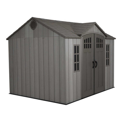 10 Ft. x 8 Ft. High-Density Polyethylene (Plastic) Steel Reinforced Outdoor Storage Shed -  Lifetime, 60330