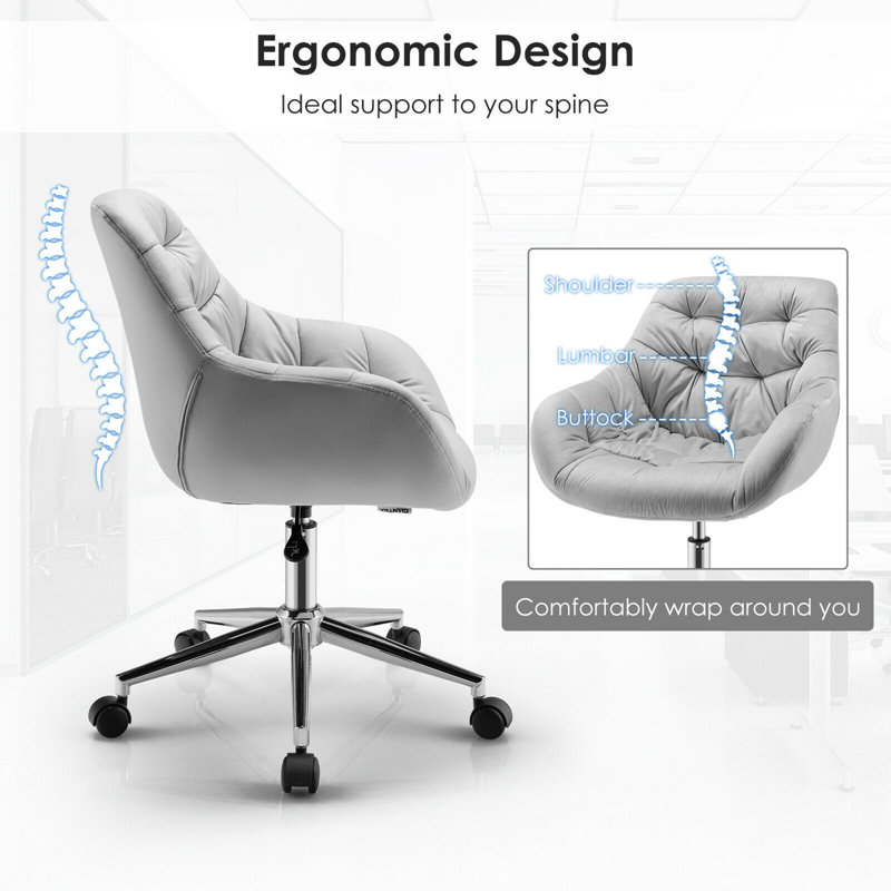 Chaise de travail Gaylard, gris