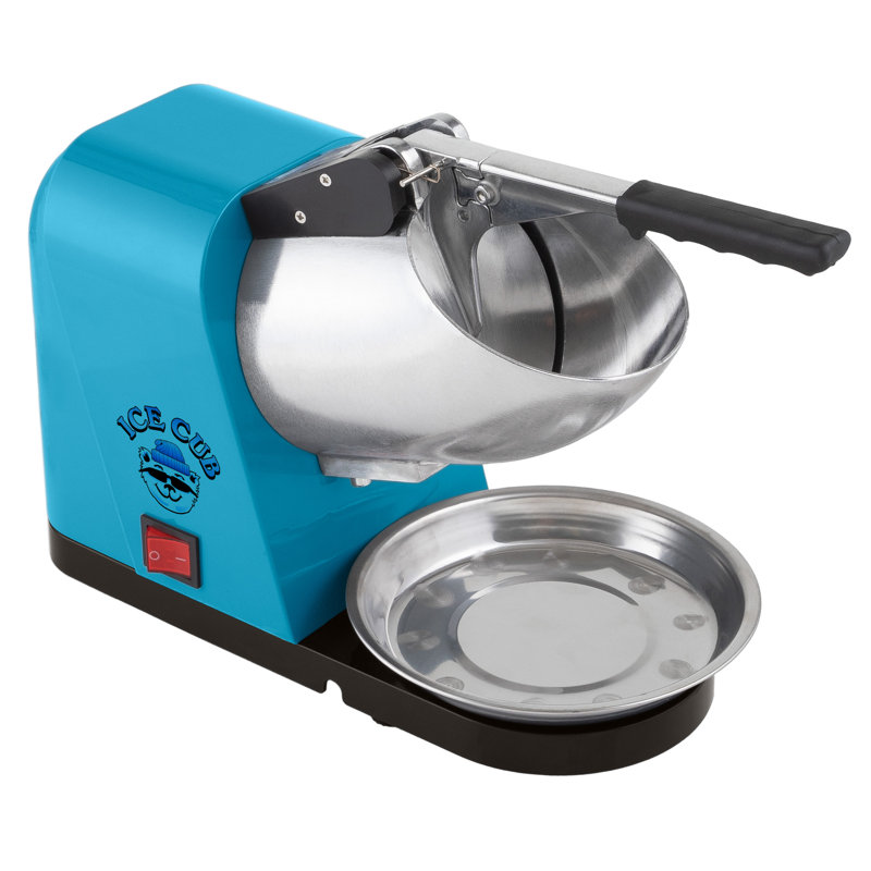 Snow Cone Machine with 3 Stainless Steel Blades -  Powerful 170W Easy To Use Countertop Crushed Ice Maker, Blue