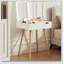 Table de coiffeuse compacte à miroir avec 2 tiroirs et éclairage DEL pour la chambre à coucher et le vestiaire