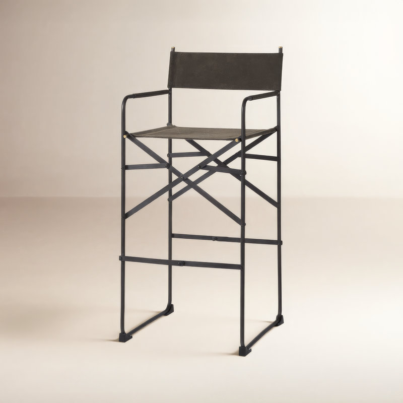 Sambac Counter Stool, Extra Tall (40" Seat Height), Dark Gray/Black