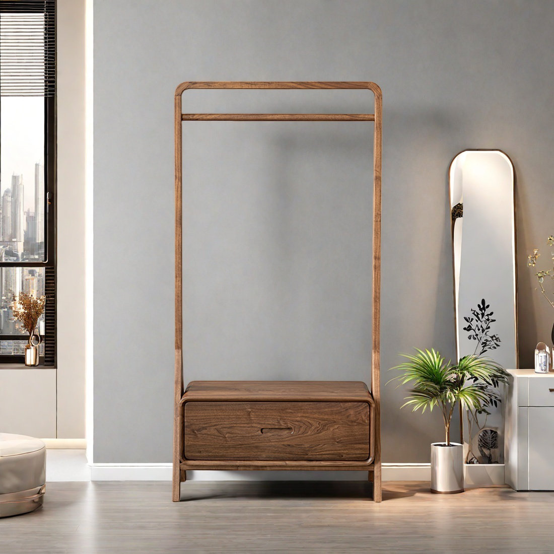 PPEDKS Imported Black Walnut Coat Rack Drawer | Wayfair