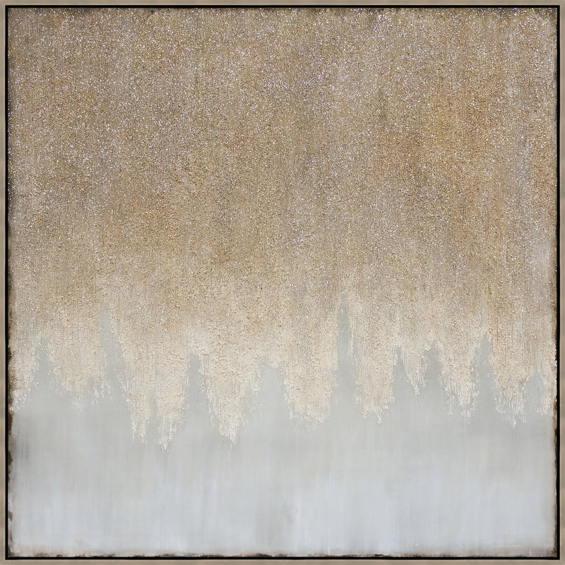 Divine (Glitter) Painting by Beverly Fuller, 31.75" H x 31.75" W, Hand Painting Glass Coat with Glitter