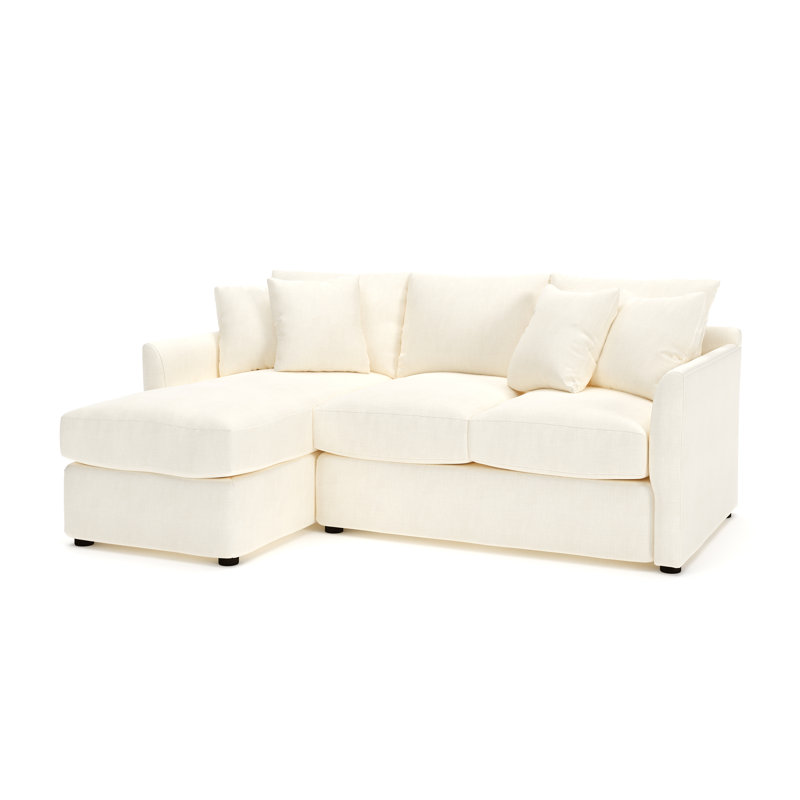 Cecelia Upholstered Sectional, Conversation Pearl Basketweave, Left Hand Facing