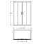 Pacific 1850mm H Single Added Semi-Frameless with Clear Glass-830326173