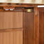 Lit mezzanine double de couleur noyer avec bureau intégré, étagères à livres, armoire et station de recharge. Le bureau est doté de deux prises de courant alternatif, d'un port de type C. L'escalier offre du rangement. Fabriqué à partir de-1573648009