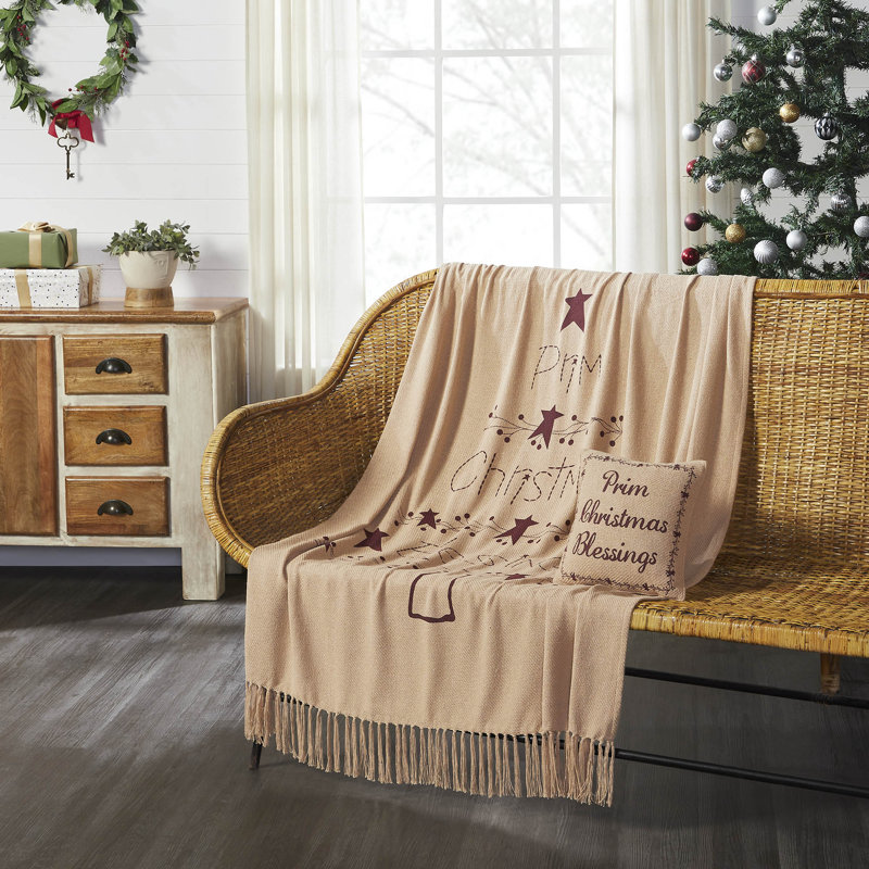Gable Primitive Twill Weave Throw Blanket