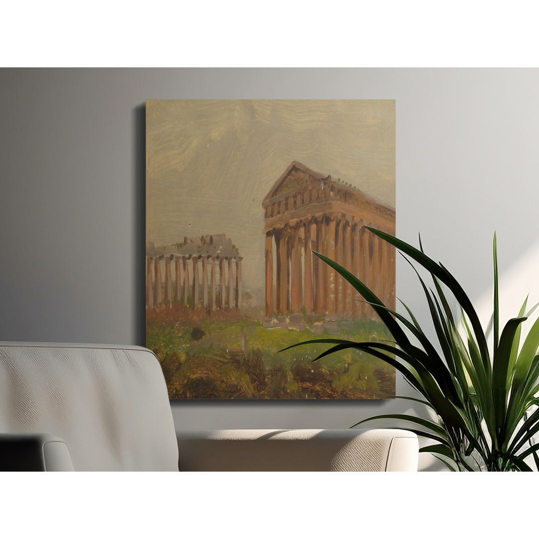 Ancient Temple Canvas Wall Art, Gallery Wrapped Matte Print, Ready to Hang, Archival Quality, Historic Architecture Artwork