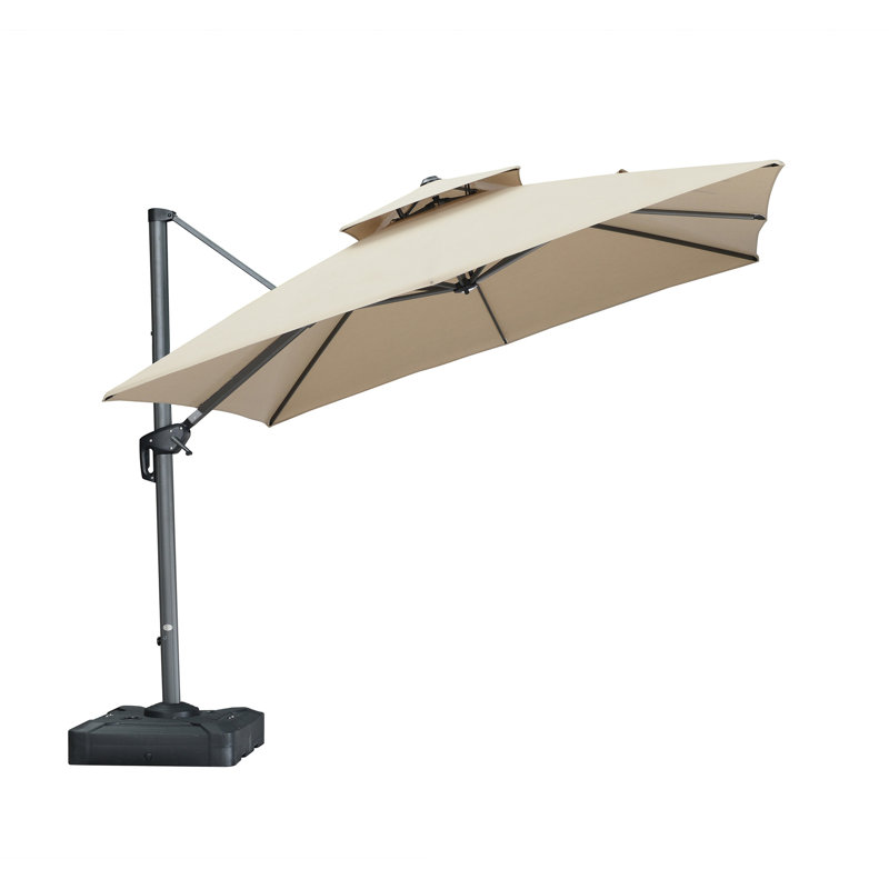 Grand parapluie de patio suspendu suspendu, Sable Spectrum