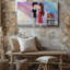 Reproduction d'art sur toile, "Un garçon et une fille dans un intérieur douillet"-897153121