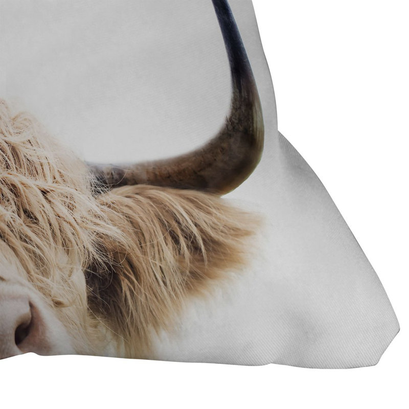 Sisi and Seb Peaking Cow Indoor/Outdoor Throw Pillow