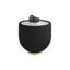 Modern Round Marble Pattern Tabletop Leather Edge Sofa End Table With Metal Base(Only Including Coffee Table,Without Chairs)-1948883255-1948883253