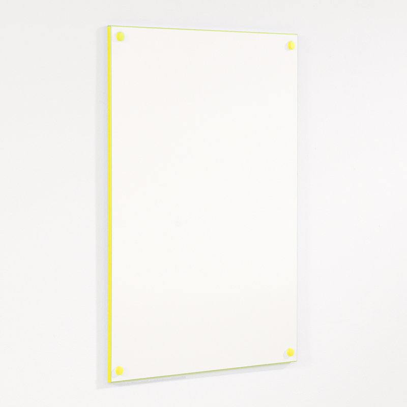 Wall Mounted Whiteboard, 120 cm H x 120 cm W, Yellow