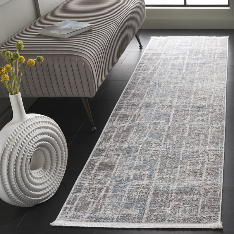 Tapis abstrait Candelario Performance, Tapis de couloir 2 pi 2 po x 8 pi