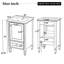 Meuble-lavabo de 20 po avec lavabo en céramique, pieds en bois massif, meuble-lavabo autoportant avec armoire de rangement, tiroirs et portes à fermeture en douceur, support de rangement-1315829080