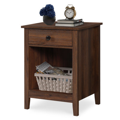 Heintzelman Set Of 2 Wooden Bedroom Nightstands With Drawer