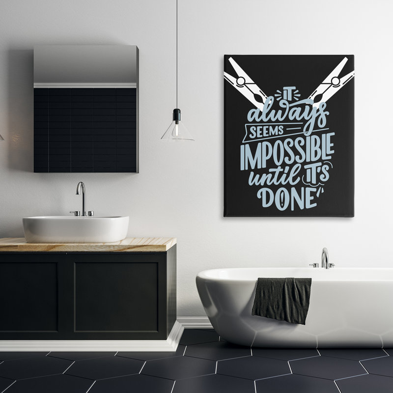 Toile impossible jusqu'à ce que ce soit fait, design par Jesse Keith, H 48 po x l 36 po
