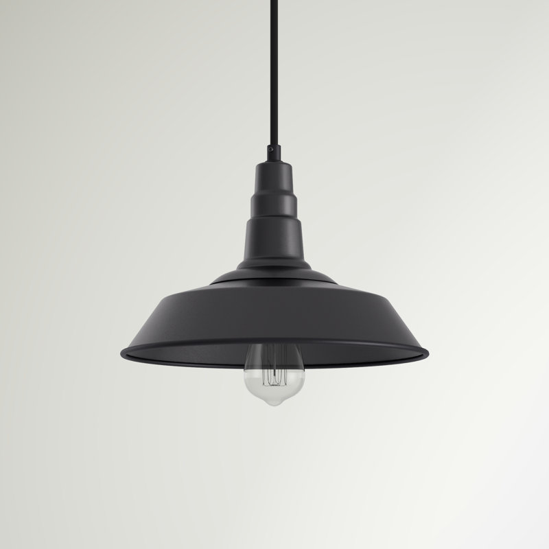 Harlow 1 - Light Single Pendant, 7.1" H x 10.2" W x 10.2" D, Matte Black