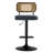 Adjustable Height 360° Swivel Bar Stools With Rattan Backrest-501981490