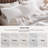  Bedsure 100% Cotton Duvet Cover Queen Size with Fitted Sheet - Waffle Weave Bedding Set （Set of 4）-120677488-120539054