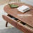 100% Solid Wood Coffee Table With Storage, Natural Oak Wood Coffee Table With Drawers, Simple Assembly, Oval Coffee Table