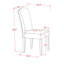 L'ensemble de salle à manger 3 pièces contient une table de salle à manger rectangulaire avec Dropleaf et 2 chaises rembourrées en tissu de lin café foncé, acajou-918463122-918463123-918463148