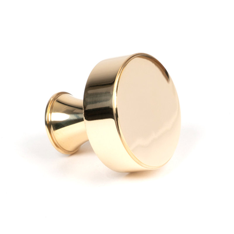 Matt Black Scully Cabinet Knob - 38Mm, Polished Brass, 4 cm