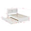 Structure de lit simple avec tête de lit et lit gigogne-109624326