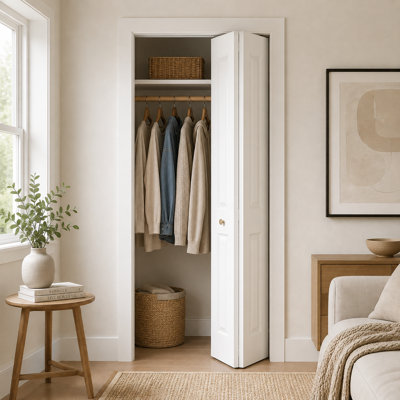 Primed 2-Panel Hollow Core Interior Bi-Fold Closet Door