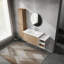 Meuble-lavabo mural avec caractéristiques haut de gamme et design élégant