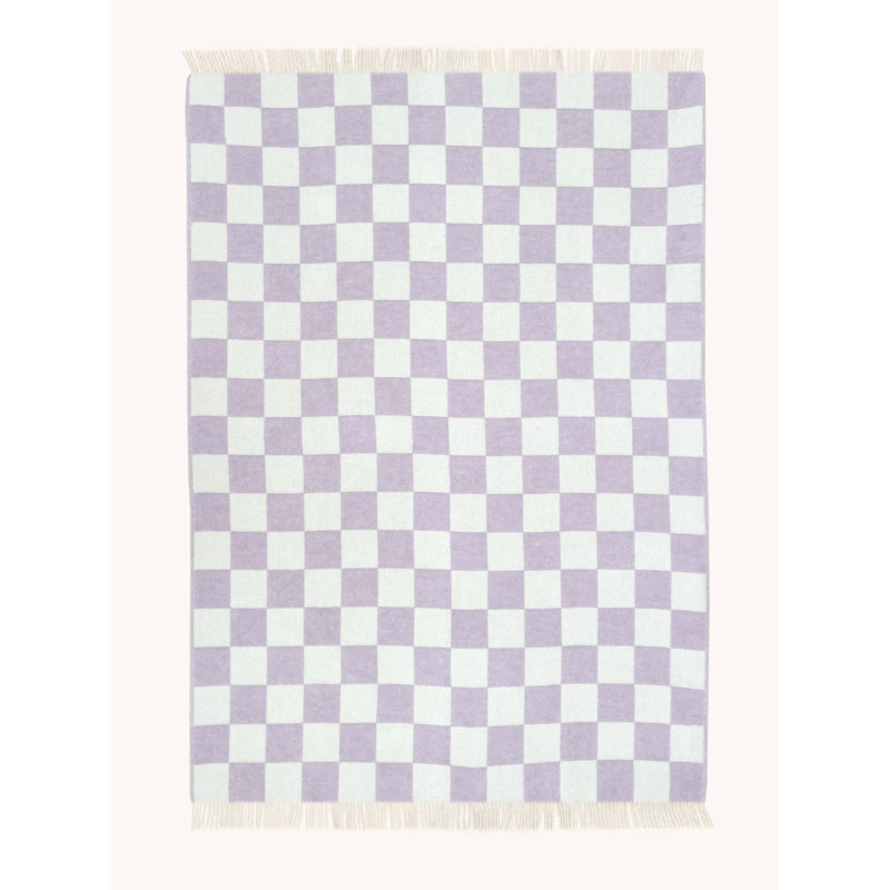 Throw Blanket, Lilac/White