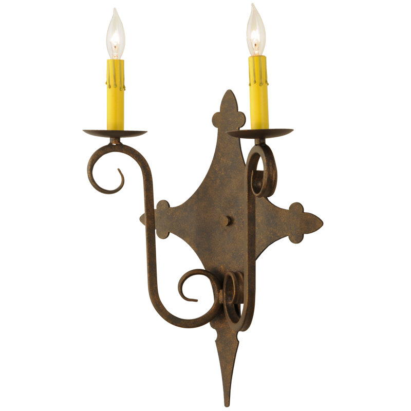 Angelique 2 - Light Candle Wall Light, 18" H x 13" W x 6" D